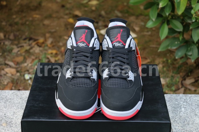 Authentic Air Jordan 4 Bred 2019