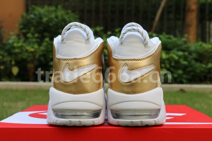 Authentic Nike Air More Uptempo White Gold