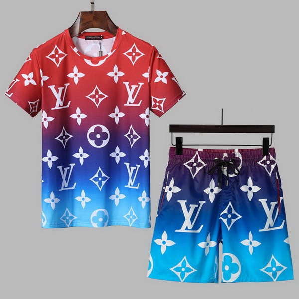 LV short sleeve men suit-087(M-XXXL)