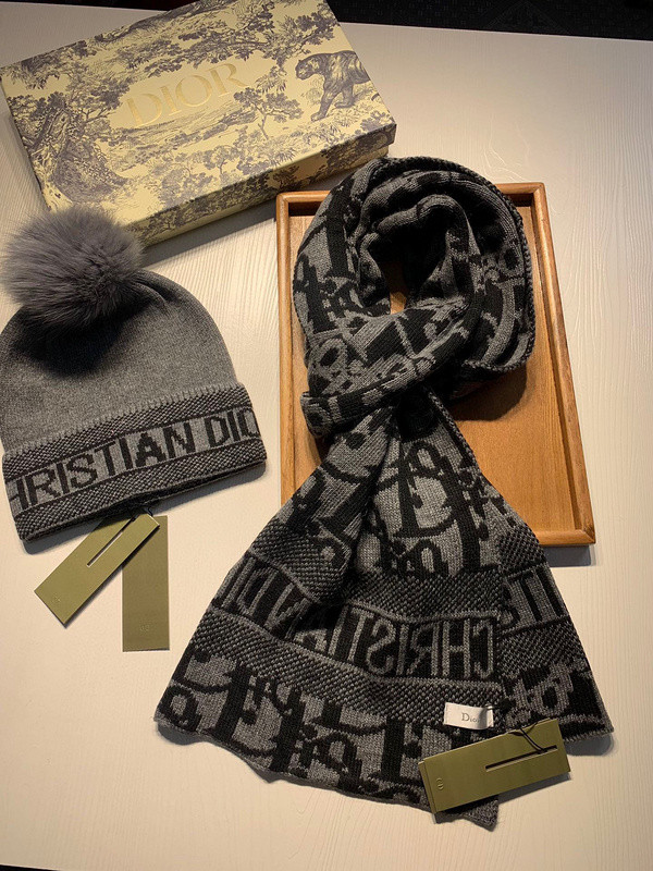 Dior Wool Cap Scarf AAA-075