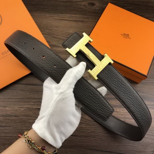 Super Perfect Quality Hermes Belts(100% Genuine Leather,Reversible Steel Buckle)-269