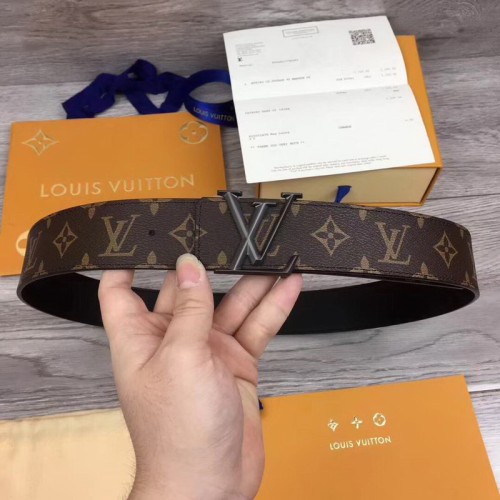 Super Perfect Quality LV Belts(100% Genuine Leather Steel Buckle)-1319