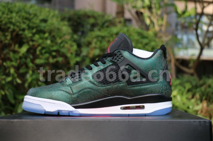 Authentic Air Jordan 4 Green Laser