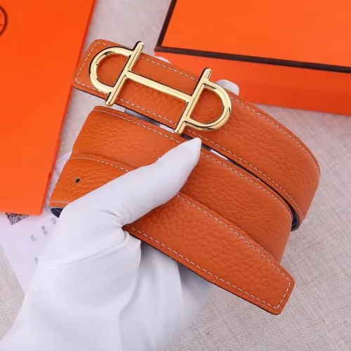 Super Perfect Quality Hermes Belts(100% Genuine Leather,Reversible Steel Buckle)-638