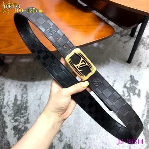 Super Perfect Quality LV Belts(100% Genuine Leather Steel Buckle)-2511