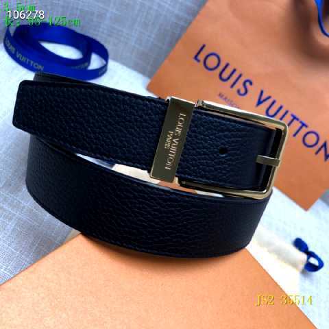 Super Perfect Quality LV Belts(100% Genuine Leather Steel Buckle)-2525