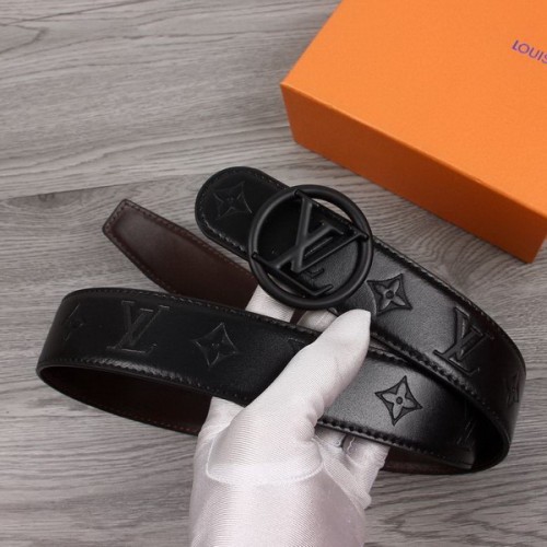 Super Perfect Quality LV Belts(100% Genuine Leather Steel Buckle)-2310