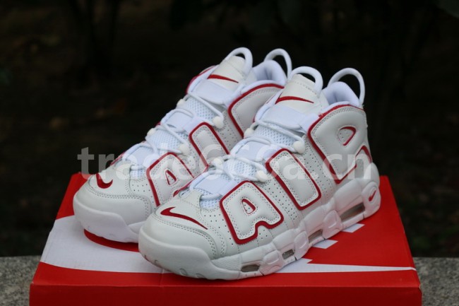 Authentic Nike Air More Uptempo “White/Varsity Red”