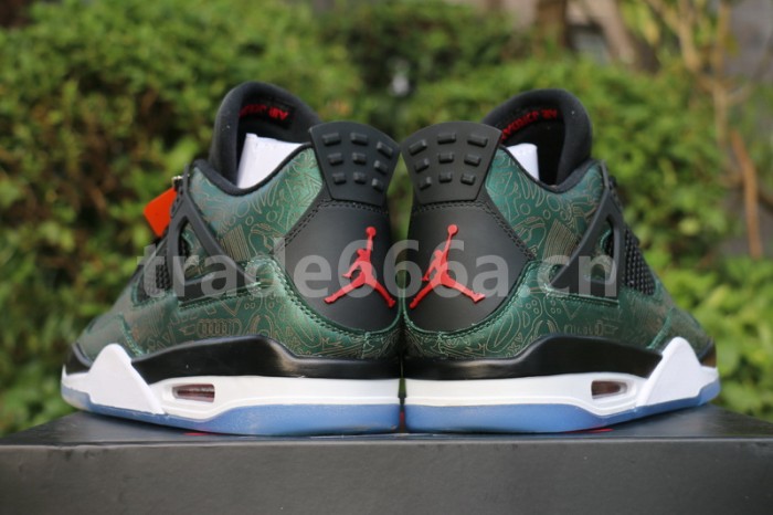 Authentic Air Jordan 4 Green Laser