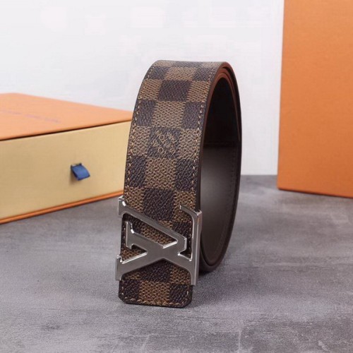 Super Perfect Quality LV Belts(100% Genuine Leather Steel Buckle)-1905