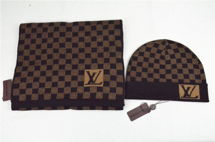 LV Wool Cap Scarf AAA-032