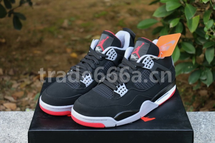 Authentic Air Jordan 4 Bred 2019