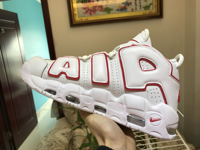 Authentic Nike Air More Uptempo 96 White Burgundy