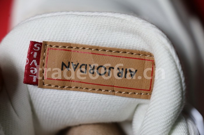 Authentic Levi’s x Air Jordan 4 White