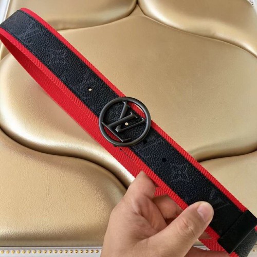 Super Perfect Quality LV Belts(100% Genuine Leather Steel Buckle)-1415