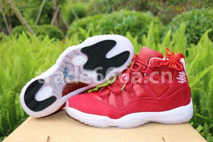 Authentic Air Jordan 11 Chinese New Year Red Custom Made