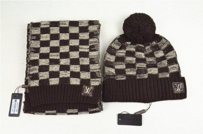 LV Wool Cap Scarf AAA-042