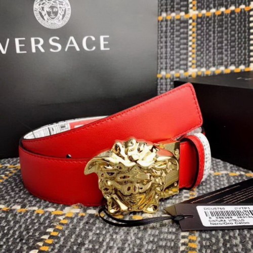 Super Perfect Quality Versace Belts(100% Genuine Leather,Steel Buckle)-174