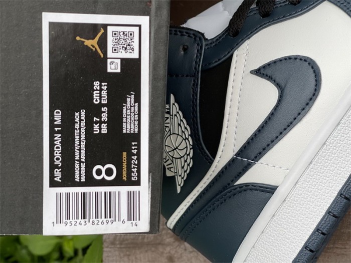 Authentic  Air Jordan 1 Low “Dark Teal”