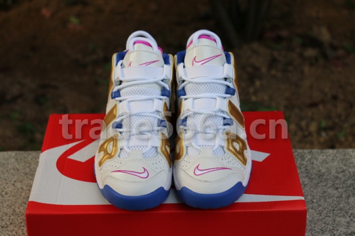 Authentic Nike WMNS Air More Uptempo White Gold