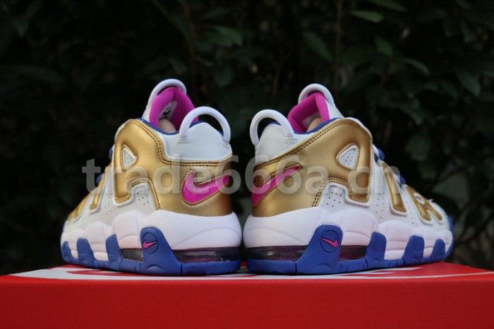 Authentic Nike WMNS Air More Uptempo White Gold