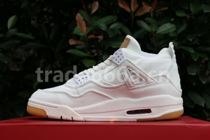 Authentic Levi’s x Air Jordan 4 White