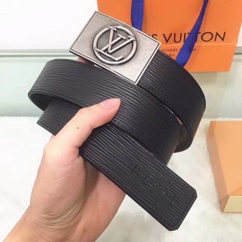 Super Perfect Quality LV Belts(100% Genuine Leather Steel Buckle)-1496