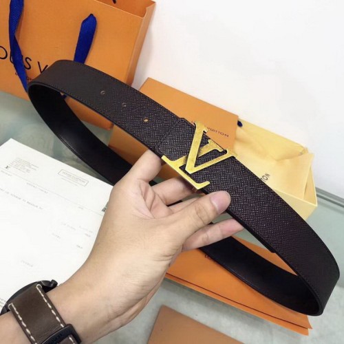 Super Perfect Quality LV Belts(100% Genuine Leather Steel Buckle)-1812