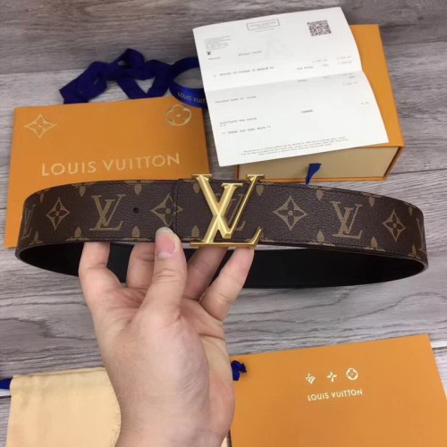 Super Perfect Quality LV Belts(100% Genuine Leather Steel Buckle)-1313