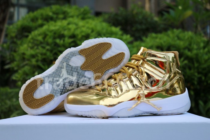 Authentic Air Jordan 11 PRM Gold