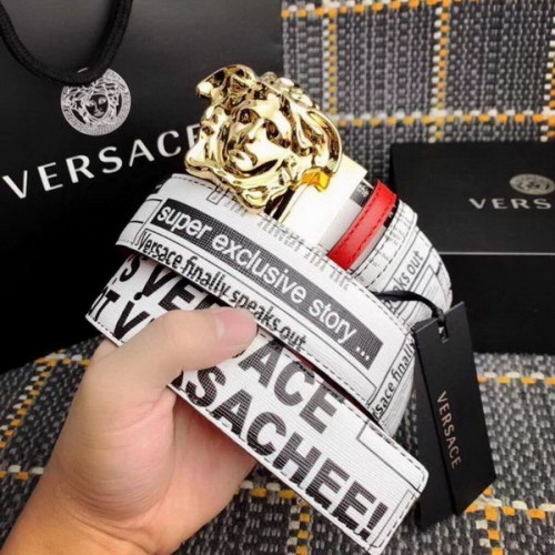 Super Perfect Quality Versace Belts(100% Genuine Leather,Steel Buckle)-177