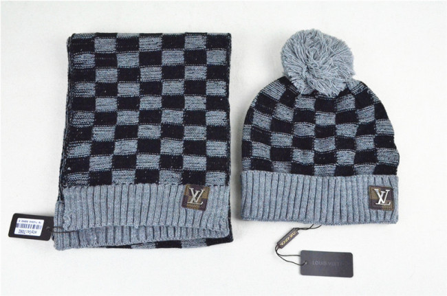 LV Wool Cap Scarf AAA-044