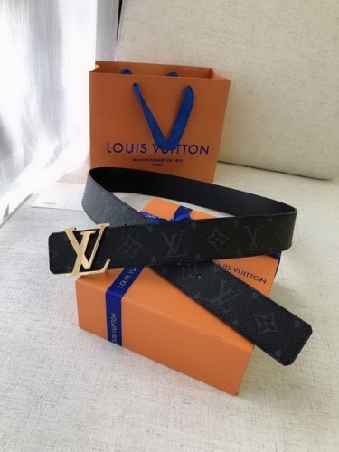 Super Perfect Quality LV Belts(100% Genuine Leather Steel Buckle)-2213