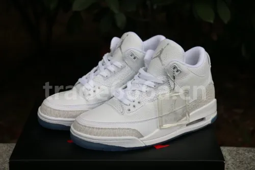 Authentic Air Jordan 3 White Cat