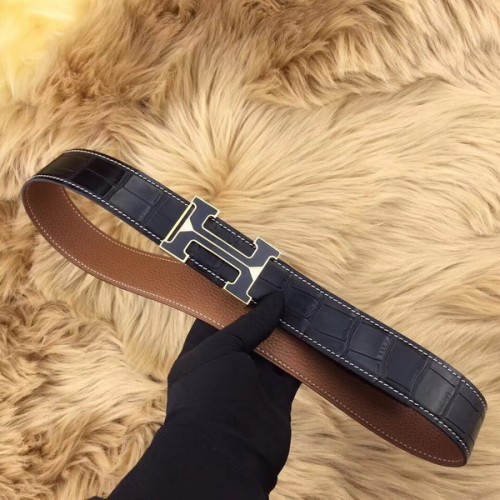 Super Perfect Quality Hermes Belts(100% Genuine Leather,Reversible Steel Buckle)-127