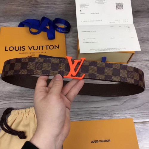 Super Perfect Quality LV Belts(100% Genuine Leather Steel Buckle)-1607