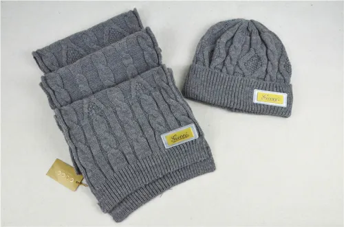 G Wool Cap Scarf AAA-016