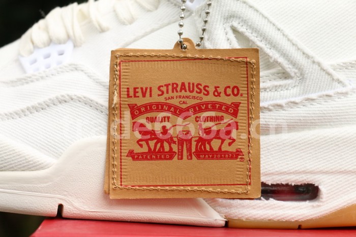 Authentic Levi’s x Air Jordan 4 White