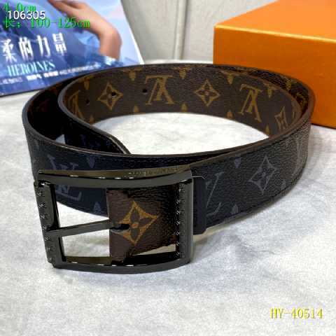 Super Perfect Quality LV Belts(100% Genuine Leather Steel Buckle)-2462