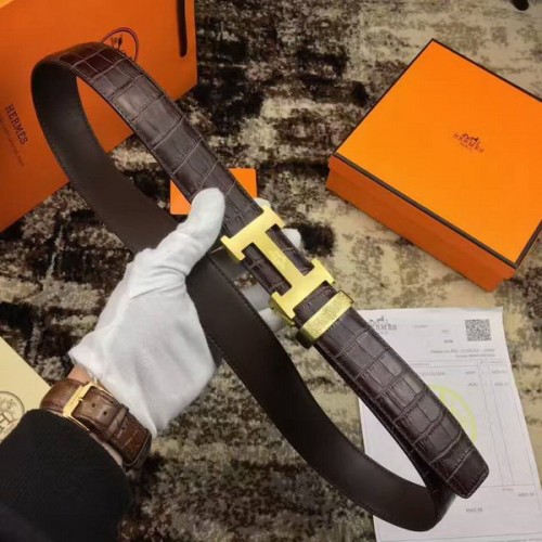 Super Perfect Quality Hermes Belts(100% Genuine Leather,Reversible Steel Buckle)-191