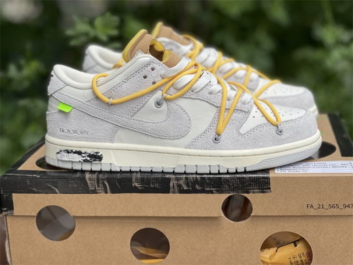 Authentic OFF-WHITE x Nike Dunk Low “The 50” DJ0950-109