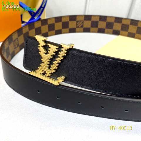 Super Perfect Quality LV Belts(100% Genuine Leather Steel Buckle)-2361