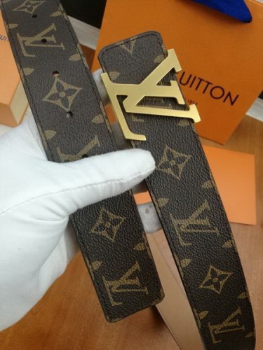 Super Perfect Quality LV Belts(100% Genuine Leather Steel Buckle)-2291