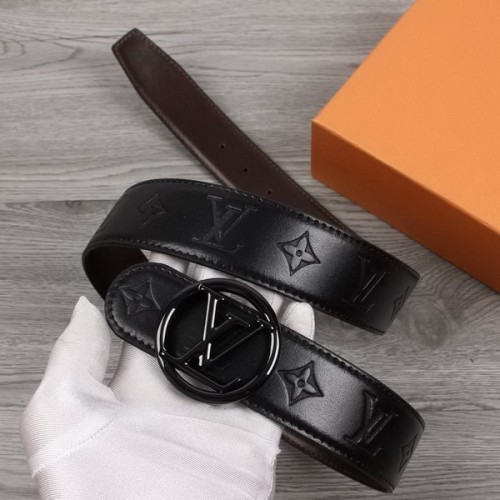 Super Perfect Quality LV Belts(100% Genuine Leather Steel Buckle)-2313