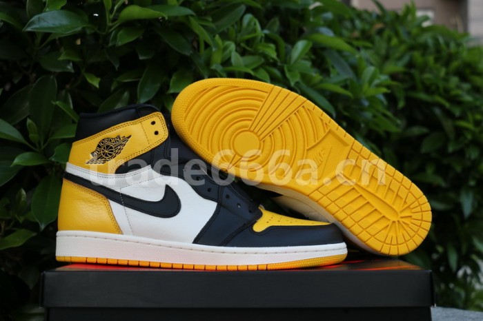 Authentic Air Jordan 1 Yellow Toe