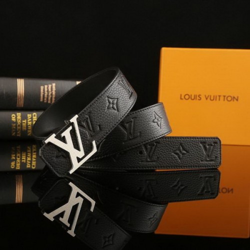 Super Perfect Quality LV Belts(100% Genuine Leather Steel Buckle)-2257