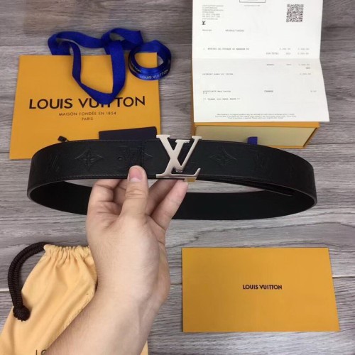 Super Perfect Quality LV Belts(100% Genuine Leather Steel Buckle)-1530
