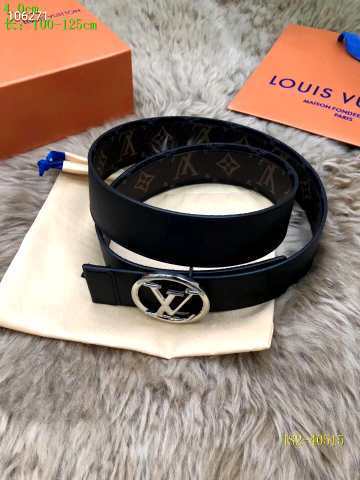 Super Perfect Quality LV Belts(100% Genuine Leather Steel Buckle)-2549