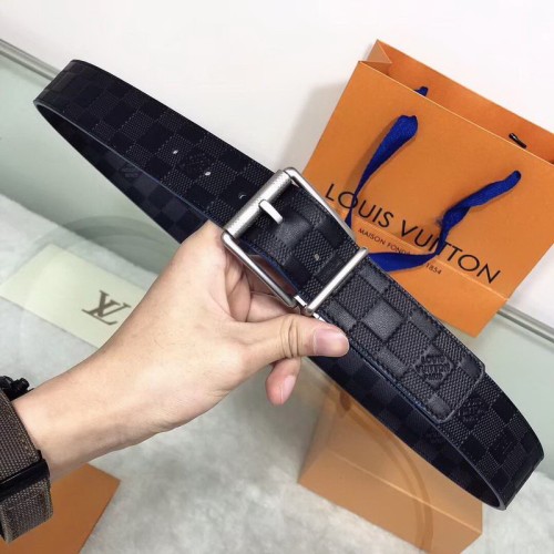 Super Perfect Quality LV Belts(100% Genuine Leather Steel Buckle)-1279