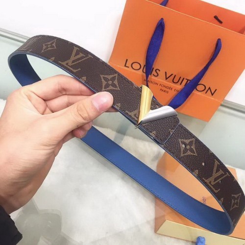 Super Perfect Quality LV women Belts(100% Genuine Leather,Steel Buckle)-077